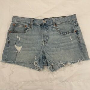 Gap Cotton Denim‎ Distressed Women Shorts Size 28 Light Wash Summer Jean Shorts